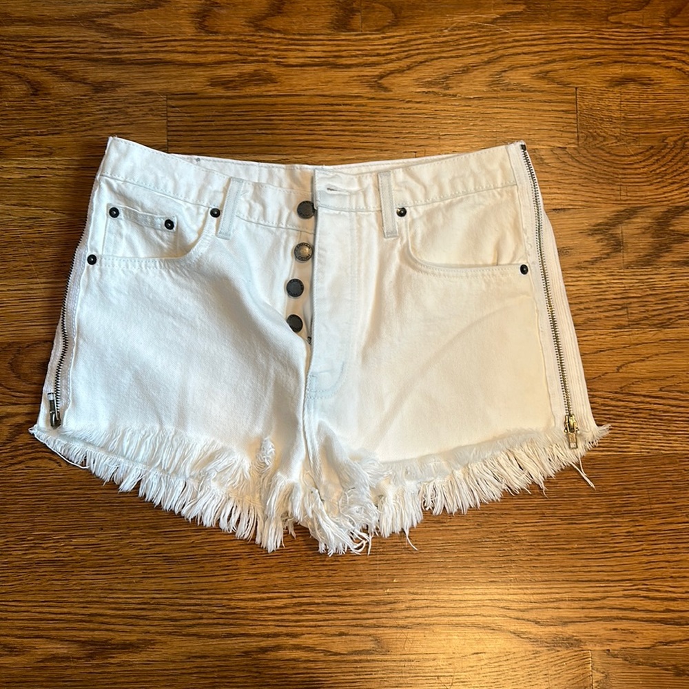 Carmar White Denim Shorts